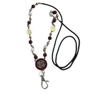 Rustic Cuff Lanyard Shambala Stainless Logo Beaded RARE Price is Firm Please